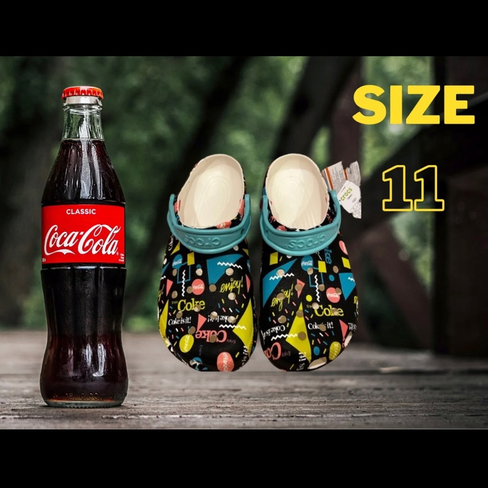 Coke Croc | Size 11 | Black with design | NiniGlitzy